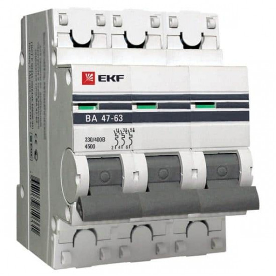 ავტომატური ამომრთველი EKF MCB4763-3-40C-PRO C40 ელექტრო აქსესუარები, წვრილი ტექნიკა ავტომატური ამომრთველი EKF MCB4763-3-40C-PRO C40 ეს ავტომატური ამომრთველი დაიცავს თქვენს ელექტრო ქსელს მოკლე ჩართვისგან და გადატვირთვისგან. ავტომატური ამომრთველი EKF MCB4763-3-40C-PRO C40