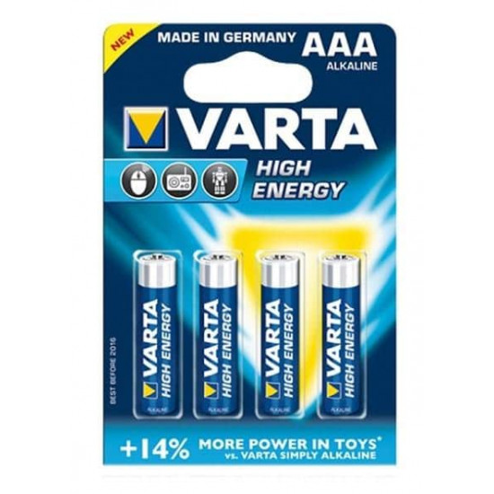 ელემენტი VARTA High Energy AAA Alkaline 4 ც ელექტრო აქსესუარები, წვრილი ტექნიკა body{margin:0;padding:8px;overflow:auto;width:100%;height:100%;} p{line-height:1. ელემენტი VARTA High Energy AAA Alkaline 4 ც