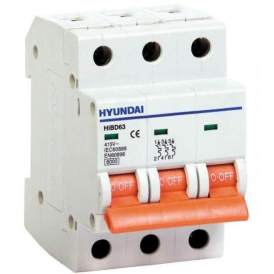 ავტომატური ამომრთველი HYUNDAI 6kA 16A 3P C ელექტრო აქსესუარები, წვრილი ტექნიკა body{margin:0;padding:8px;overflow:auto;width:100%;height:100%;} p{line-height:1. ავტომატური ამომრთველი HYUNDAI 6kA 16A 3P C