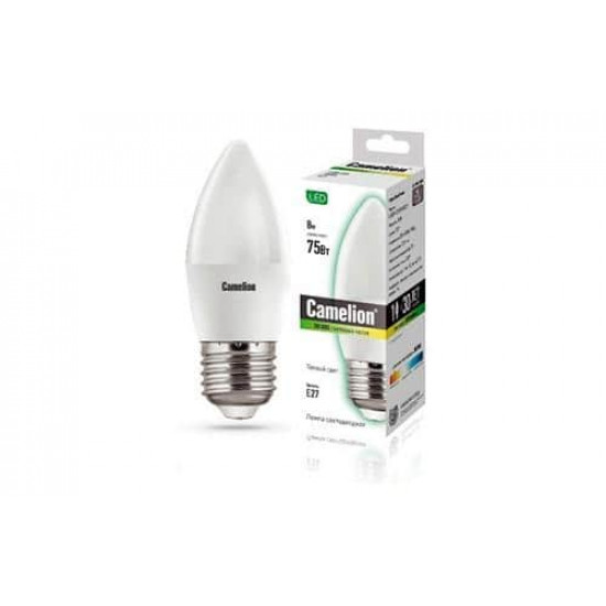 ნათურა ლედLED LED8-C35-830-E27 8W ელექტრო აქსესუარები, წვრილი ტექნიკა ნათურა ლედ Camelion LED LED8-C35/830/E27 8W ტექნიკური მახასიათებლები:• მწარმოებელი: Camelion• სიმძლავრე: 8 W• ცოკოლი: E27 • ფერების ტემპარატურა: 3000 K დამატებითი მახასიათებლები:• ძაბვა: 230 V ნათურა ლედLED LED8-C35-830-E27 8W
