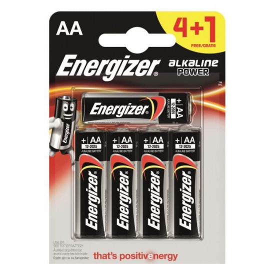 ელემენტი Energizer 4 plus1 LR6 E91 BP5 AA Alkaline 5 ც ელექტრო აქსესუარები, წვრილი ტექნიკა ელემენტი Energizer 4+1 LR6 E91 BP5 AA Alkaline 5 ც ეს არის ხარისხიანი ელემენტი, რომელიც გამოიყენება პულტებისთვის, კედლის საათებისთვის, სათამაშოებისთვის. ელემენტი Energizer 4 plus1 LR6 E91 BP5 AA Alkaline 5 ც