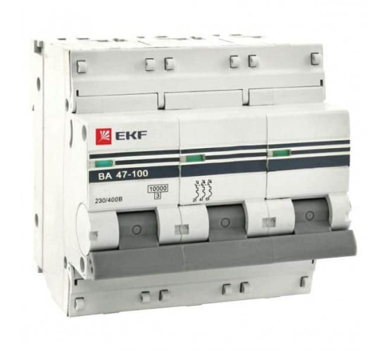 ავტომატური ამომრთველი EKF 3P 100A
