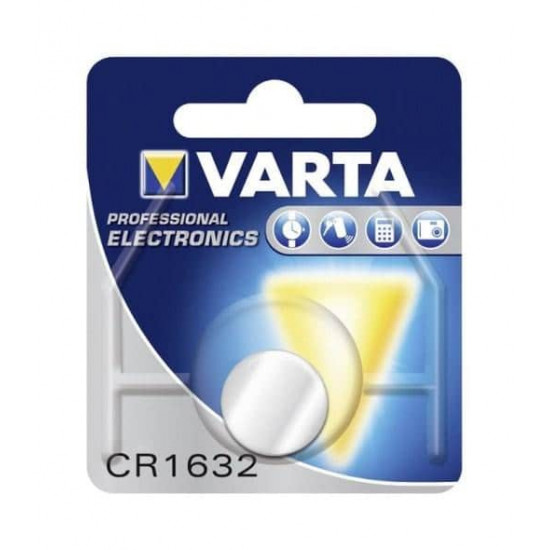ელემენტი ლითიუმის VARTA CR1632 3V 140 mAh 1 ც ელექტრო აქსესუარები, წვრილი ტექნიკა ელემენტი ლითიუმის VARTA CR1632 3V 140 mAh 1 ც ეს არის ხარისხიანი ელემენტი, რომელიც გამოიყენება მაჯის საათისთვის,ავტომობილის პულტისთვის,სათამაშოებისთვის. ელემენტი ლითიუმის VARTA CR1632 3V 140 mAh 1 ც