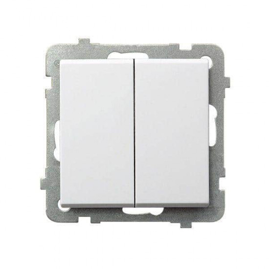 გადამრთველი გამავალი Ospel10R-m-00 2 კლავიშიანი ელექტრო აქსესუარები, წვრილი ტექნიკა Ospel არის პოლონური კომპანია, რომელიც 60 წელზე მეტხანს აწარმოებს ელექტროსამონტაჟო მოწყობილობებს. გადამრთველი გამავალი Ospel10R-m-00 2 კლავიშიანი