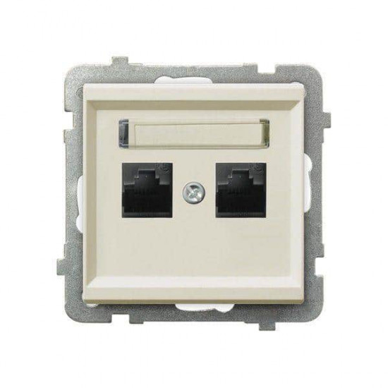 როზეტი კომპიუტერის CAT 5E Ospel GPK 2 განყოფილებიანი ელექტრო აქსესუარები, წვრილი ტექნიკა Ospel არის პოლონური კომპანია, რომელიც 60 წელზე მეტხანს აწარმოებს ელექტროსამონტაჟო მოწყობილობებს. როზეტი კომპიუტერის CAT 5E Ospel GPK 2 განყოფილებიანი