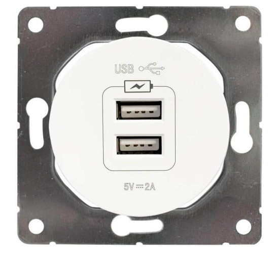 როზეტი USB DPM Soul SEU1028W 2 განყოფილებიანი ელექტრო აქსესუარები, წვრილი ტექნიკა DPMSolid Limited Sp. როზეტი USB DPM Soul SEU1028W 2 განყოფილებიანი