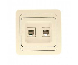 როზეტი EKF RJ-45 plusPhone ბეჟი