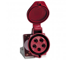 როზეტი EKF 115 3Р plusРЕ plusN 16А 380V IP44 წითელი