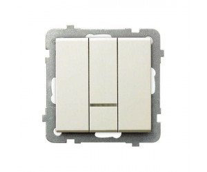 გადამრთველი განათებით Ospel13RS-m-27 3 კლავიშიანი