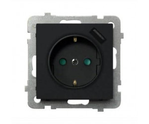 როზეტი დამიწებით GP-1RSPUSB-m-33 1 განყოფილებიანი plus USB