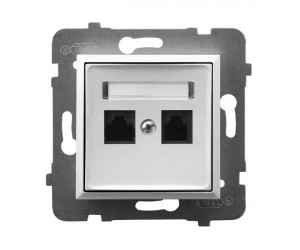 როზეტი კომპიუტერის CAT 5E GPK-2U-K-m-00 2 განყოფილებიანი