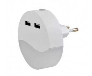 ღამის სანათი Lily 6804 LED 0.4W 2xUSB