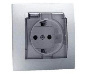 როზეტი დამიწებით, თავსახურით Simon 1591450-026 1 განყოფილებიანი