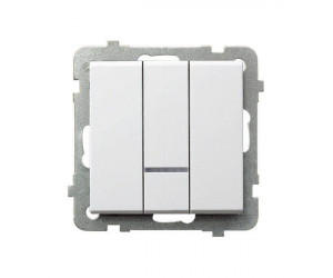 გადამრთველი განათებით Ospel13RS-m-00 3 კლავიშიანი
