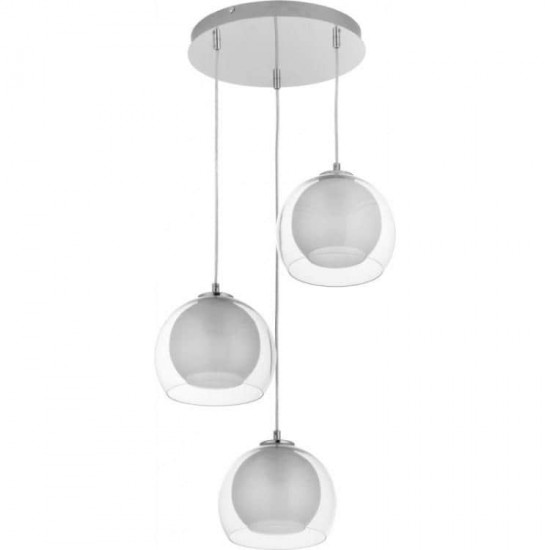 ჭაღი Lighting NAPOLI ქრომი 2387 3х E27 max 60W ელექტრო აქსესუარები, წვრილი ტექნიკა ტექნიკური მახასიათებლები: • მწარმოებელი: TK Lighting • კოლექცია: NAPOLI • დაცვის კლასი: IP20 • სიმძლავრე: 60 W • ნათურების რაოდენობა: 3 • ცოკოლის ტიპი: E27 ფიზიკური პარამეტრები: • ზომა: Ø500x1000 მმ • მასალა: ლითონი, ჭაღი Lighting NAPOLI ქრომი 2387 3х E27 max 60W