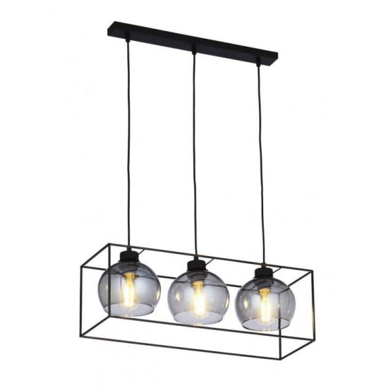 ჭაღი Lighting SION 4029 3х E27 max 60W ელექტრო აქსესუარები, წვრილი ტექნიკა ტექნიკური მახასიათებლები: • მწარმოებელი: TK Lighting • კოლექცია: SION • დაცვის კლასი: IP20 • სიმძლავრე: 60 W • ნათურების რაოდენობა: 3 • ცოკოლის ტიპი: E27 ფიზიკური პარამეტრები: • ზომა: 600x200x300 მმ • მასალა: ლითონი, მინა • ჭაღი Lighting SION 4029 3х E27 max 60W
