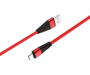 კაბელი microUSB Borofone BU10 1.2 მ წითელი