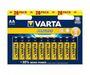 ელემენტი VARTA Alkaline AA LL 1.5 V 20 ც