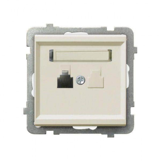 როზეტი ტელეფონის Ospel GPT-1R-m-27 1 განყოფილებიანი ელექტრო აქსესუარები, წვრილი ტექნიკა Ospel არის პოლონური კომპანია, რომელიც 60 წელზე მეტხანს აწარმოებს ელექტროსამონტაჟო მოწყობილობებს. როზეტი ტელეფონის Ospel GPT-1R-m-27 1 განყოფილებიანი