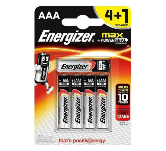 ელემენტი Energizer 4 plus1 LR03 E92 BP5 AAA Alkaline 5 ც