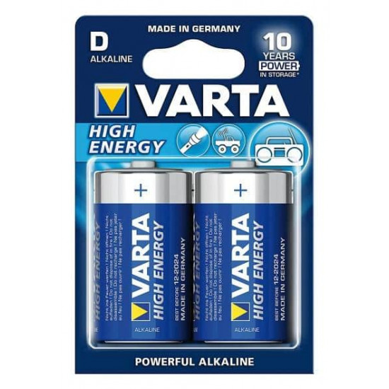 ელემენტი VARTA High Energy D Alkaline 2 ც ელექტრო აქსესუარები, წვრილი ტექნიკა body{margin:0;padding:8px;overflow:auto;width:100%;height:100%;} p{line-height:1. ელემენტი VARTA High Energy D Alkaline 2 ც