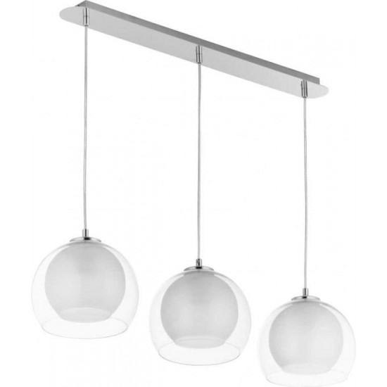 საკიდი Lighting NAPOLI ქრომი 2351 3хE27 60W ელექტრო აქსესუარები, წვრილი ტექნიკა ტექნიკური მახასიათებლები: • მწარმოებელი: TK Lighting • კოლექცია: NAPOLI • დაცვის კლასი: IP20 • სიმძლავრე: 60 W • ნათურების რაოდენობა: 3 • ცოკოლის ტიპი: E27 ფიზიკური პარამეტრები: • სიგრძე: 700 მმ • სიგანე: 200 მმ • სიმაღ საკიდი Lighting NAPOLI ქრომი 2351 3хE27 60W