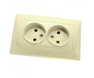 როზეტი შტორებით TDM Lama SQ1815-0112 2 განყოფილებიანი