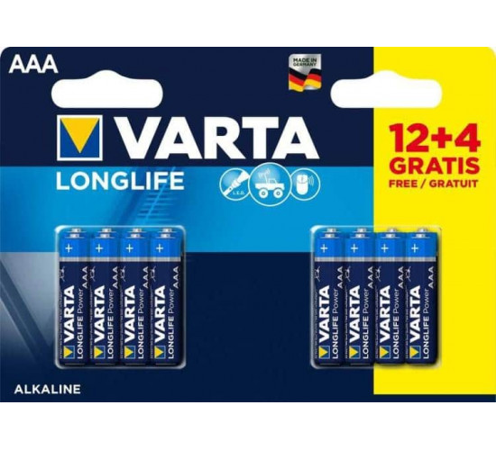 ელემენტი Varta Longlife AAA 12 plus4 ც