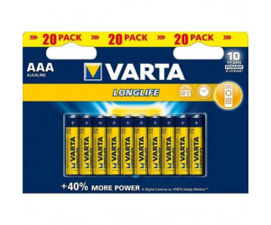 ელემენტი VARTA Alkaline AAA LL 1.5 V 20 ც
