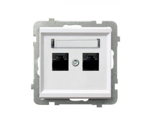როზეტი კომპიუტერის CAT 5E Ospel GPK-m-00 2 განყოფილებიანი