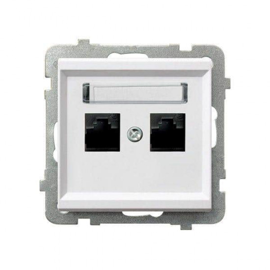 როზეტი კომპიუტერის CAT 5E Ospel GPK-m-00 2 განყოფილებიანი ელექტრო აქსესუარები, წვრილი ტექნიკა Ospel არის პოლონური კომპანია, რომელიც 60 წელზე მეტხანს აწარმოებს ელექტროსამონტაჟო მოწყობილობებს. როზეტი კომპიუტერის CAT 5E Ospel GPK-m-00 2 განყოფილებიანი