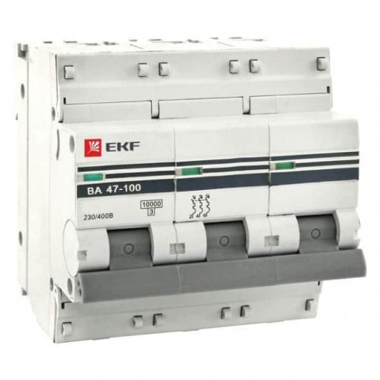 ავტომატური ამომრთველი EKF MCB47100-3-80C-PRO C80 ელექტრო აქსესუარები, წვრილი ტექნიკა ავტომატური ამომრთველი EKF MCB47100-3-80C-PRO C80 ეს ავტომატური ამომრთველი დაიცავს თქვენს ელექტრო ქსელს მოკლე ჩართვისგან და გადატვირთვისგან. ავტომატური ამომრთველი EKF MCB47100-3-80C-PRO C80