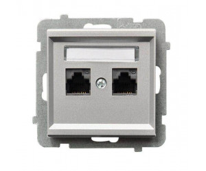 როზეტი კომპიუტერის CAT 5E 38 2 განყოფილებიანი