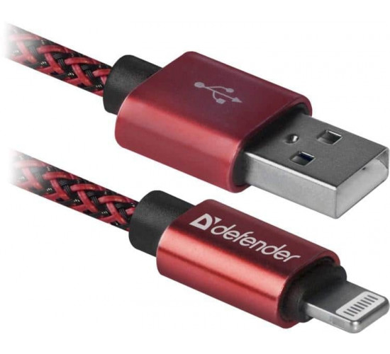 USB კაბელი 87807 USB 2.0 (AM) - Apple Lightning (M) 1 მ წითელი