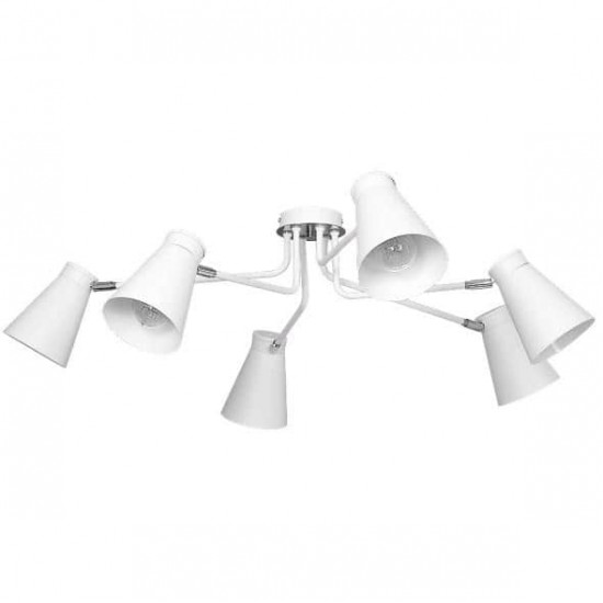 ჭაღი Bevan white 5028 6xE27-60W ელექტრო აქსესუარები, წვრილი ტექნიკა ჭაღი Luminex Bevan white 5028 6xE27/60W ტექნიკური მახაიათებლები:• ნათურების რაოდენობა: 6• ცოკოლის ტიპი: E27 დამატებითი მახასიათებლები:• ნათურის მაქსიმალური დასაშვები სიმძლავრე: 60 W ფიზიკური პარამეტრები:• სიმაღლე: 28 სმ• სიგანე: 98 ჭაღი Bevan white 5028 6xE27-60W