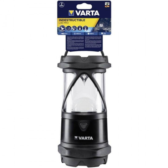 ფარანი VARTA Indestructible L30 Pro ელექტრო აქსესუარები, წვრილი ტექნიკა VARTA-ს უმაღლესი ხარისხის დასატენი ფარანი, განათების ოთხი რეჟიმით. ფარანი VARTA Indestructible L30 Pro