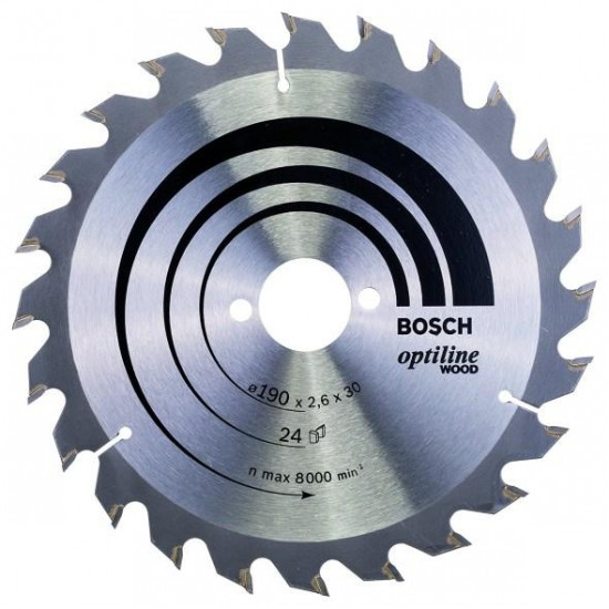 ცირკულარული დისკი Bosch Optiline Wood 190x2.6x30 მმ 24 ხელსაწყოები, ინსტრუმენტების მასალები body{margin:0;padding:8px;overflow:auto;width:100%;height:100%;} p{line-height:1. ცირკულარული დისკი Bosch Optiline Wood 190x2.6x30 მმ 24