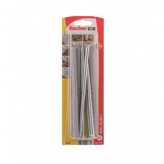 დიუბელი თვითმჭრელით Fischer SXRL 10x160 T 4 ც 536194 ხელსაწყოები, სამაგრები გამოიყენება ზემტკიცე სამაგრის შესაქმნელად ჩამოსაკიდი ელემენტებისთვის. დიუბელი თვითმჭრელით Fischer SXRL 10x160 T 4 ც 536194