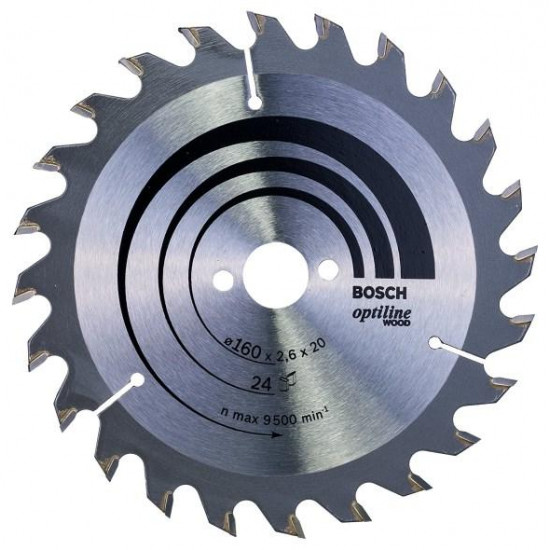 ცირკულარული დისკი Bosch Optiline Wood 160x2.6x20 მმ 24 ხელსაწყოები, ინსტრუმენტების მასალები body{margin:0;padding:8px;overflow:auto;width:100%;height:100%;} p{line-height:1. ცირკულარული დისკი Bosch Optiline Wood 160x2.6x20 მმ 24