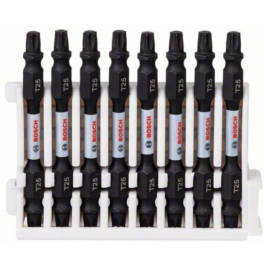 ორმხრივი ბიტების ნაკრები Bosch 2608522340 T25 65 მმ 8 ც ხელსაწყოები, ინსტრუმენტების მასალები Bosch 2608522340 არის დარტყმითი ბიტების ნაკრები, რომელიც განკუთვნილია სამაგრი ელემენტების მონტაჟისთვის და დემონტაჟისთვის. ორმხრივი ბიტების ნაკრები Bosch 2608522340 T25 65 მმ 8 ც