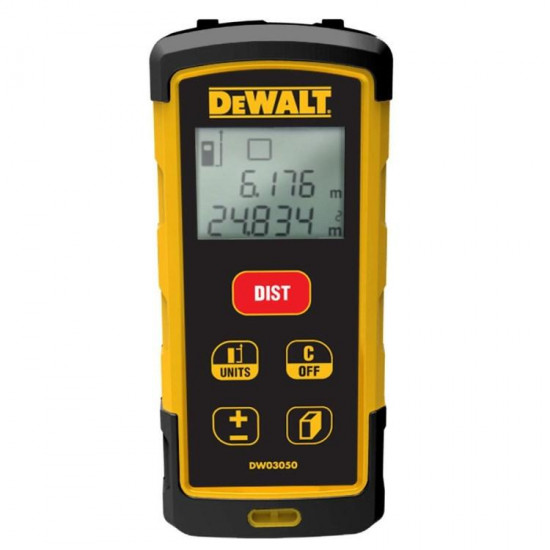 მანძილმზომი ლაზერული Dewalt DW03050-XJ ხელსაწყოები, ელექტრო ინსტრუმენტები Dewalt-ის მანძილმზომის დახმარებით თქვენ შეძლებთ მარტივად და სწრაფად ჩაატაროთ ყველა გაზომვითი სამუშაო, მშენებლობის დროს. მანძილმზომი ლაზერული Dewalt DW03050-XJ