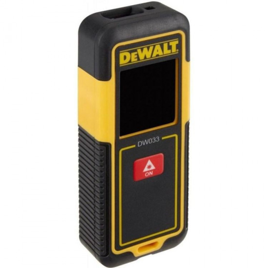 ლაზერული მანძილის საზომი DeWalt DW033 30 მ ხელსაწყოები, ელექტრო ინსტრუმენტები DeWalt DW033-ს გააჩნია დარტყმაგამძლე და წყალგაუმტარი კორპუსი, ეკრანზე გამოისახება ყველა საჭირო მონაცემი. ლაზერული მანძილის საზომი DeWalt DW033 30 მ