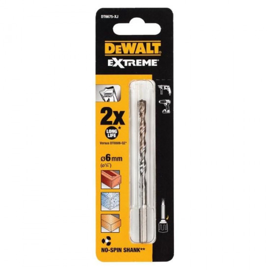 ბურღი ბეტონის DeWalt EXTREME DT6675-XJ 6x100 მმ ხელსაწყოები, ინსტრუმენტების მასალები ტექნიკური მახასიათებლები:• მწარმოებელი: DeWalt• სიგრძე: 100 მმ• დიამეტრი: 6 მმ• სამაგრი: 3 წახნაგოვანი ბურღი ბეტონის DeWalt EXTREME DT6675-XJ 6x100 მმ
