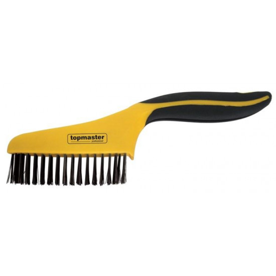 ჯაგრისი ლითონის Topmaster 390801 250 მმ ხელსაწყოები, ხელის ინსტრუმენტები ჯაგრისი ლითონის Topmaster 390801 250 მმ ეს არის მოსახერხებელი ჯაგრისი, ერგონომიული სახელურით. ჯაგრისი ლითონის Topmaster 390801 250 მმ