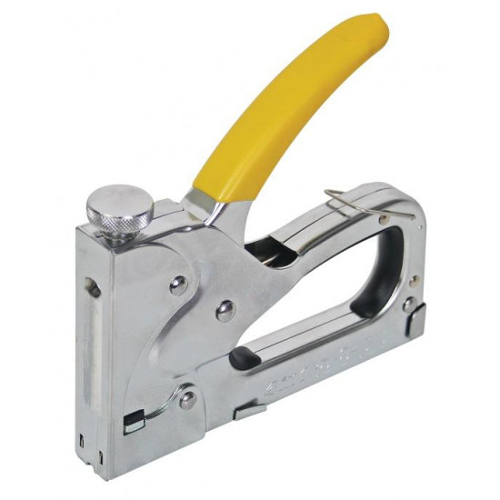 სტეპლერი Topmaster 4 in 1 491116 ხელსაწყოები, ხელის ინსტრუმენტები სტეპლერი Topmaster 4 in 1 491116 ტექნიკური მახასიათებლები:• მწარმოებელი: Topmaster• სტეპლერის ტყვიების თავსებადობა: ტიპი 140 - 6-14 მმ; ტიპი 36 - 12-14 მმ• სტეპლერის ლურსმნების თავსდებადობა: ტიპი 300 - 15 მმ სტეპლერი Topmaster 4 in 1 491116