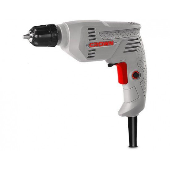 დრელი Crown CT10126C 400W ხელსაწყოები, ელექტრო ინსტრუმენტები Crown CT10126C არის მოსახერხებელი და კომპაქტური დრელი, ბრუნვის სიხშირის ელექტრონული რეგულირებით და ჩართვის ღილაკის ჩართულ მდგომარეობაში ფიქსაციით. დრელი Crown CT10126C 400W