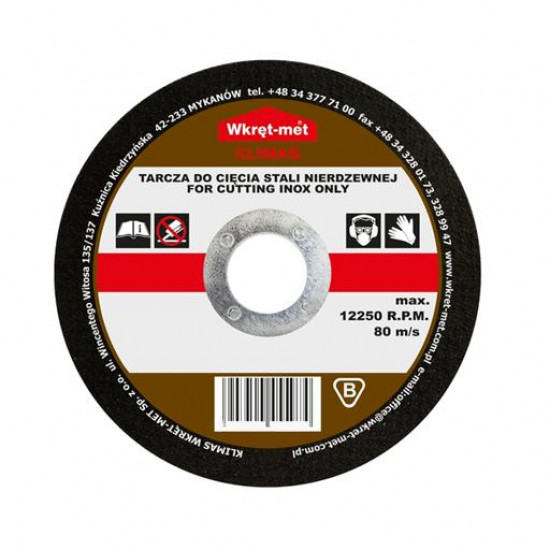 დისკი ფოლადის საჭრელი Wkret-met TCSI-12510 125x1x22 მმ ხელსაწყოები, ინსტრუმენტების მასალები დისკი ფოლადის საჭრელი Wkret-met TCSI-12510 125x1x22 მმ ეს დისკი გამოიყენება უჟანგავი ფოლადის პროფილების სწრაფი გადაჭრისთვის. დისკი ფოლადის საჭრელი Wkret-met TCSI-12510 125x1x22 მმ