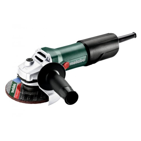 კუთხის სახეხი მანქანა Metabo WEV 850-125 850W (603611000) ხელსაწყოები, ელექტრო ინსტრუმენტები Vario-Constamatic (VC) - ელექტრონიკა რეგულირებადი გორგოლაჭით: ბრუნვის სიხშირის მართვა მასალიდან გამომდინარე, რომელიც რჩება უცვლელი დატვირთვის დროსაც. კუთხის სახეხი მანქანა Metabo WEV 850-125 850W (603611000)