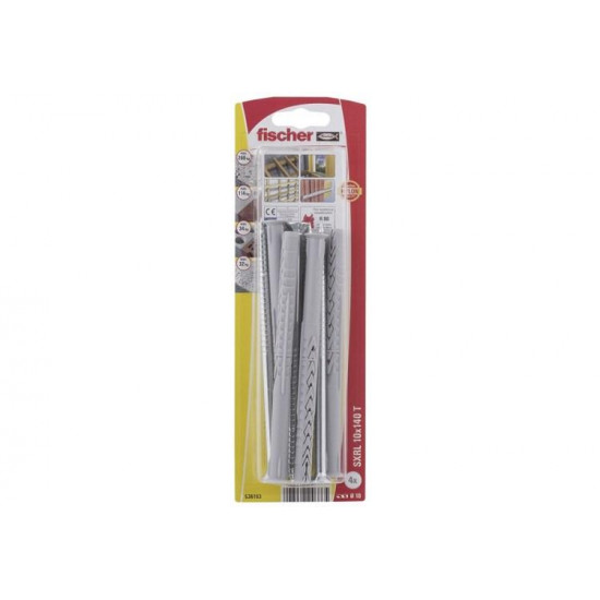 დიუბელი თვითმჭრელით Fischer SXRL 10x140 T 4 ც 536193 ხელსაწყოები, სამაგრები გამოიყენება ზემტკიცე სამაგრის შესაქმნელად ჩამოსაკიდი ელემენტებისთვის. დიუბელი თვითმჭრელით Fischer SXRL 10x140 T 4 ც 536193