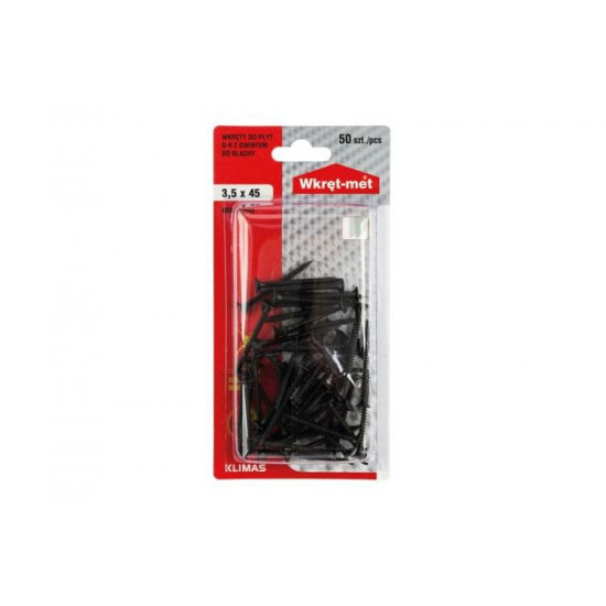 ლითონის თვითმჭრელი Wkret-met BWSPC-35045 50ც. ხელსაწყოები, სამაგრები გამოიყენება თაბაშირ-მუყაოს ზედაპირზე ლითონის ფურცლებისა და პროფილების დასამაგრებლად. ლითონის თვითმჭრელი Wkret-met BWSPC-35045 50ც.